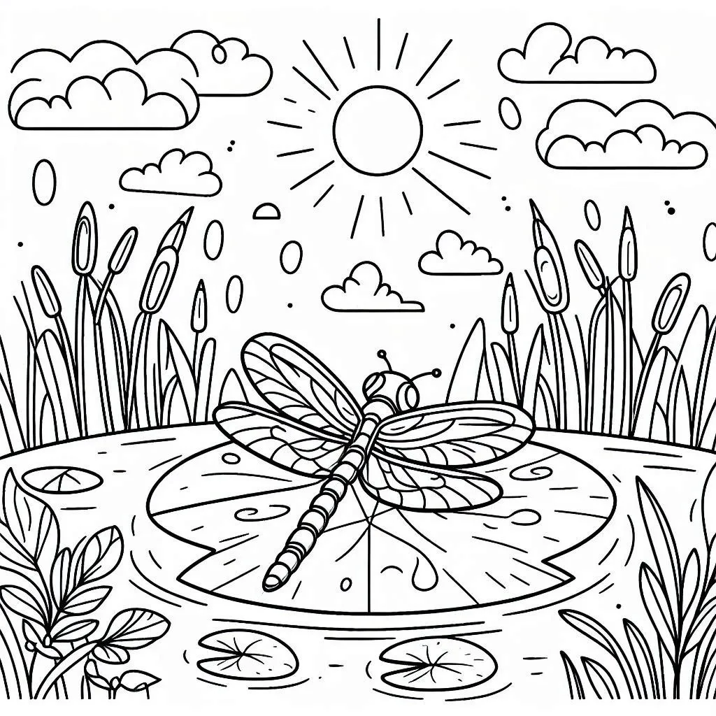 Dibujos para colorear e imprimir Dragonfly