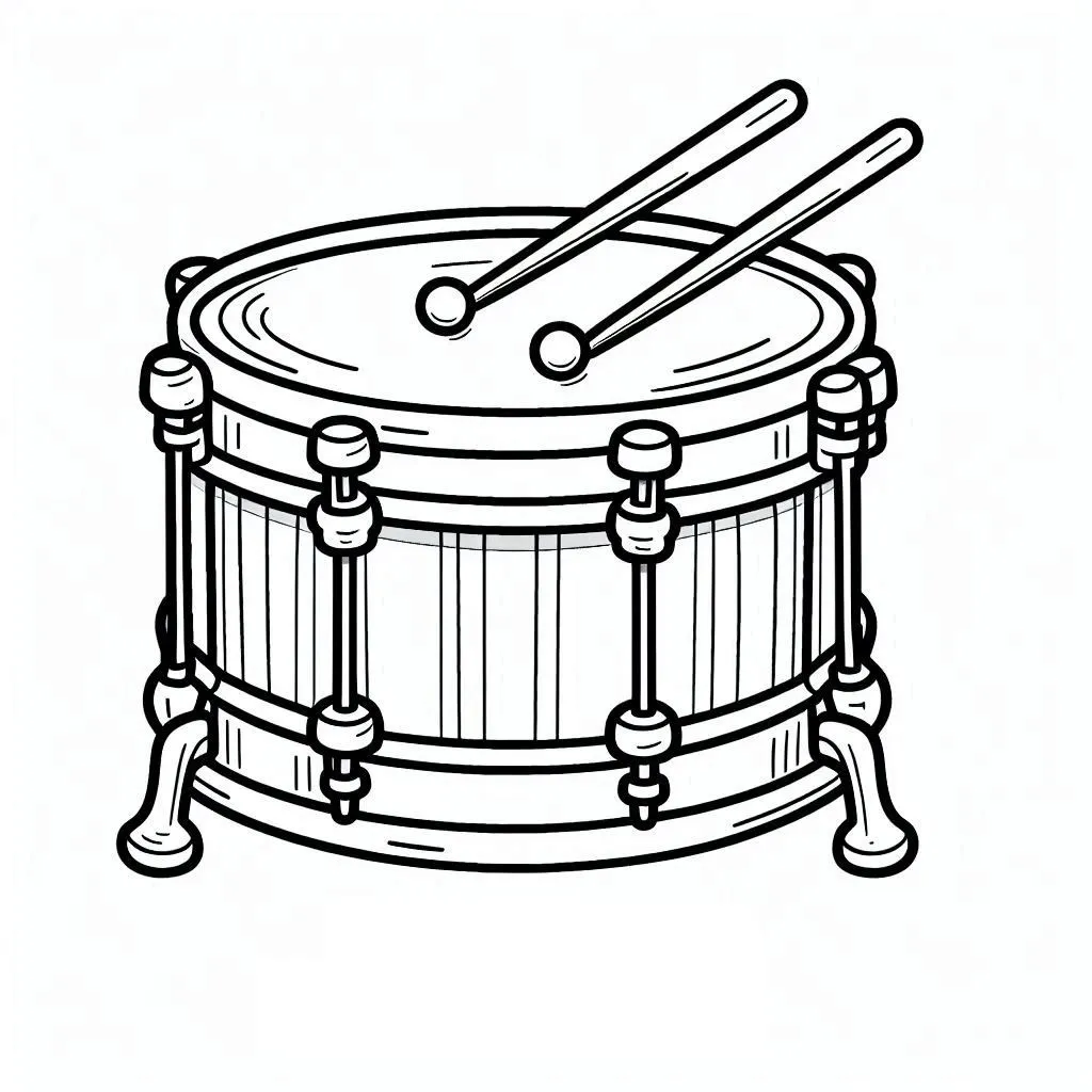 Drum coloring pages 1