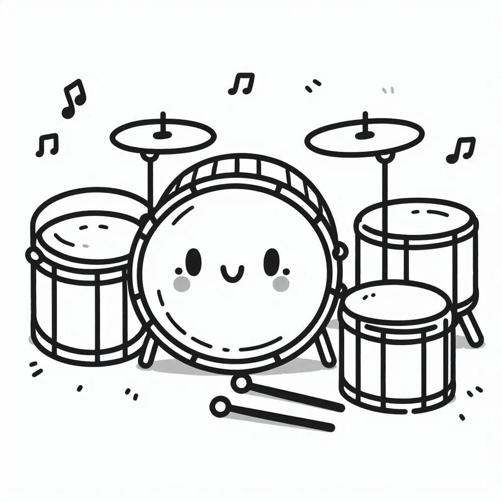 Dibujos para colorear e imprimir Drum