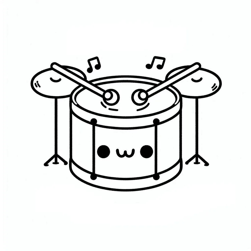 Dibujos para colorear e imprimir Drum