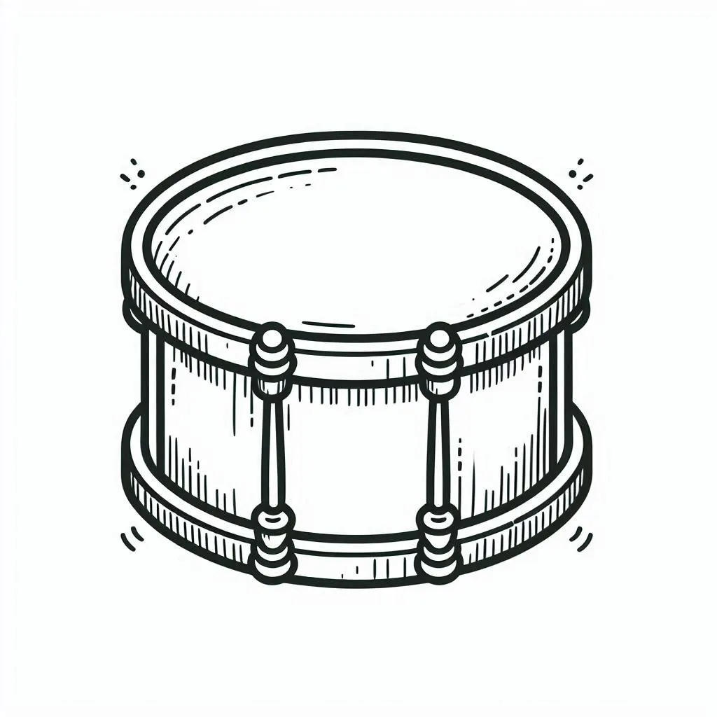 Dibujos para colorear e imprimir Drum