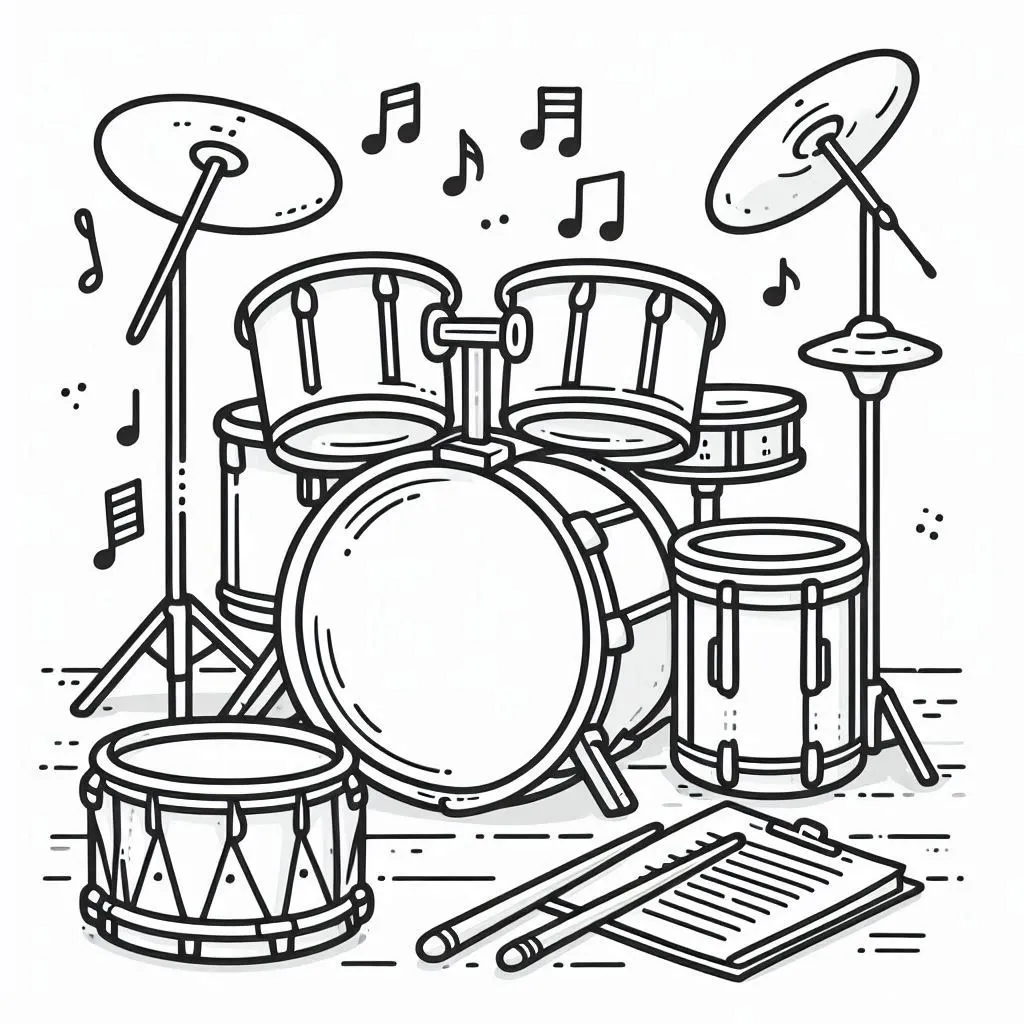 Dibujos para colorear e imprimir Drum