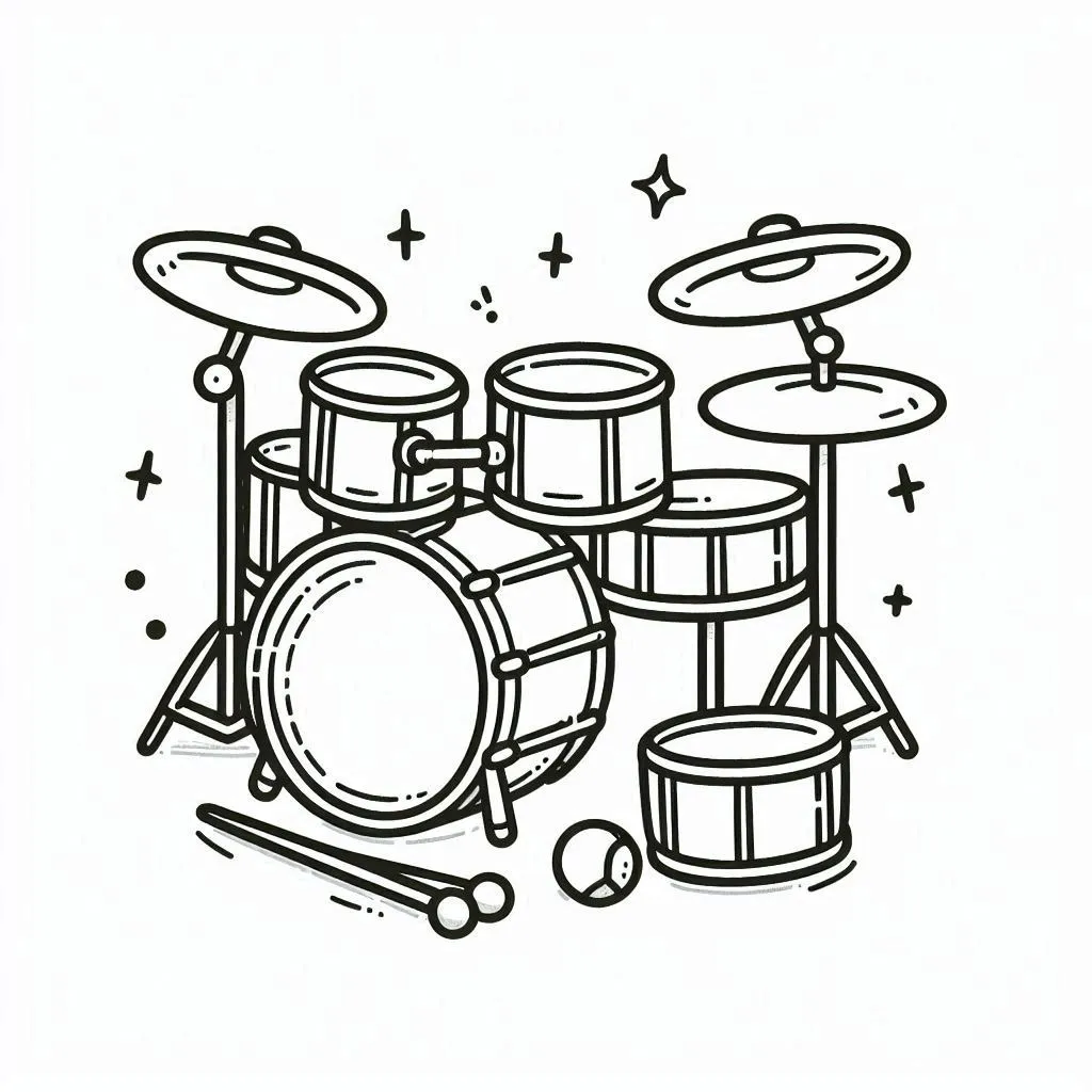 Dibujos para colorear e imprimir Drum