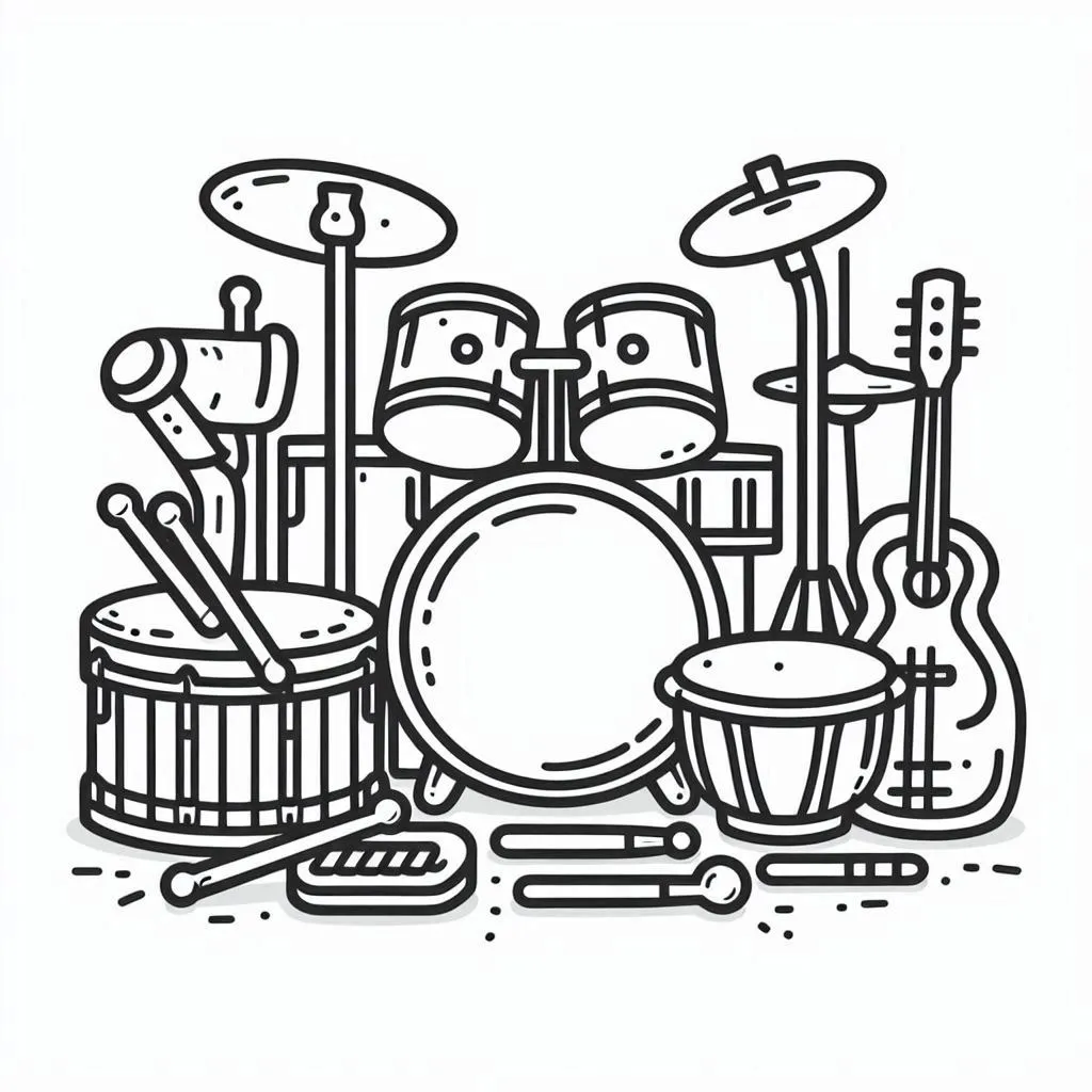 Dibujos para colorear e imprimir Drum