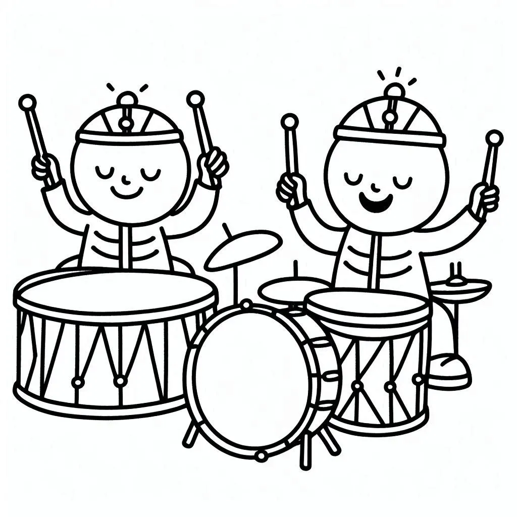 Dibujos para colorear e imprimir Drum