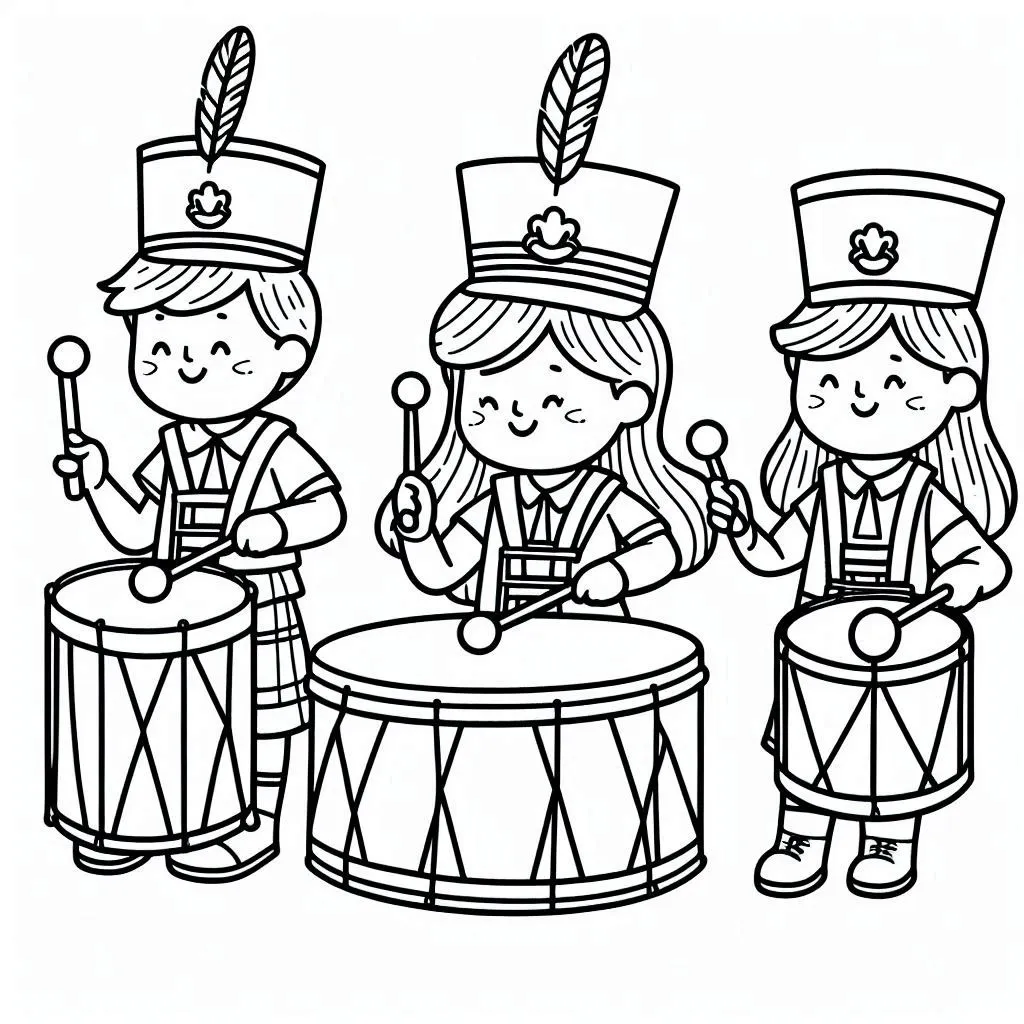 Dibujos para colorear e imprimir Drum