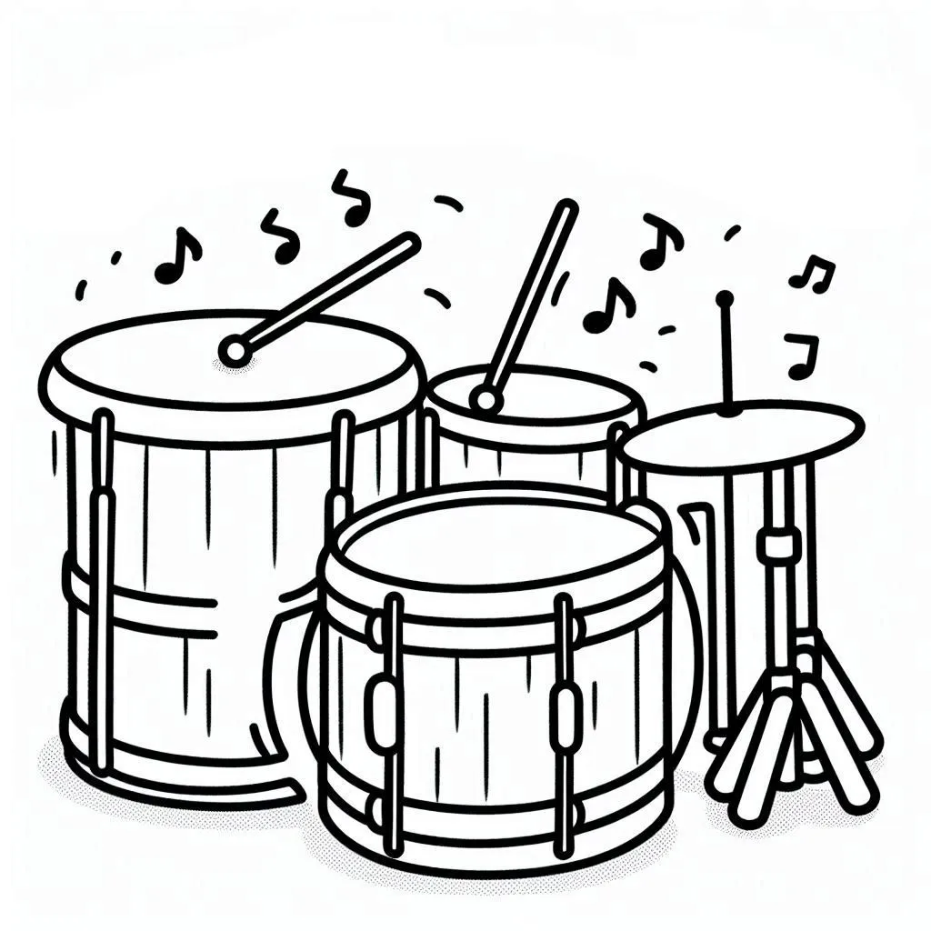 Dibujos para colorear e imprimir Drum