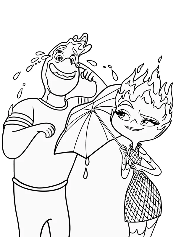 Elemental coloring pages 26