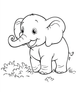 Elephant coloring pages 1