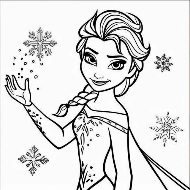 Dibujos para colorear e imprimir Elsa