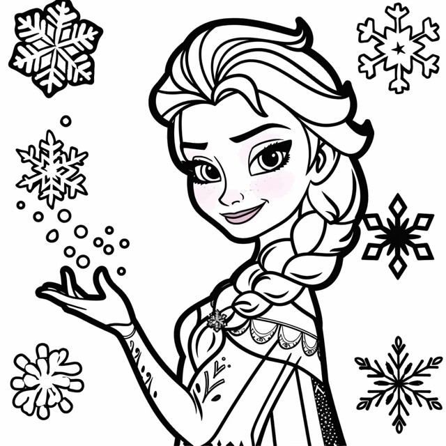 Dibujos para colorear e imprimir Elsa