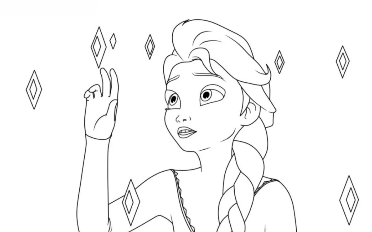 Dibujos para colorear e imprimir Elsa