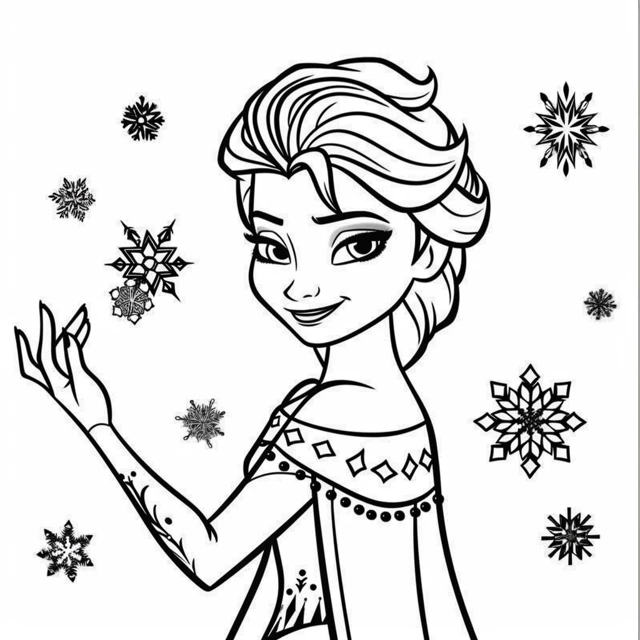 Dibujos para colorear e imprimir Elsa