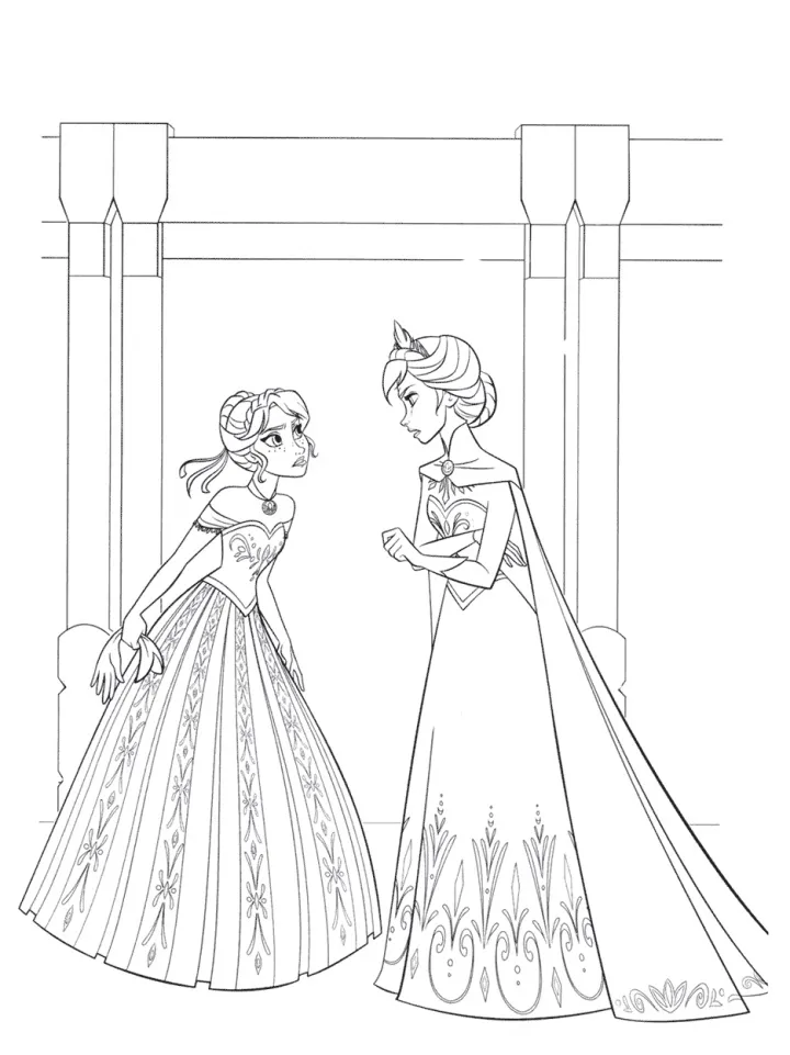 Dibujos para colorear e imprimir Elsa