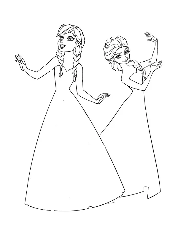 Dibujos para colorear e imprimir Elsa