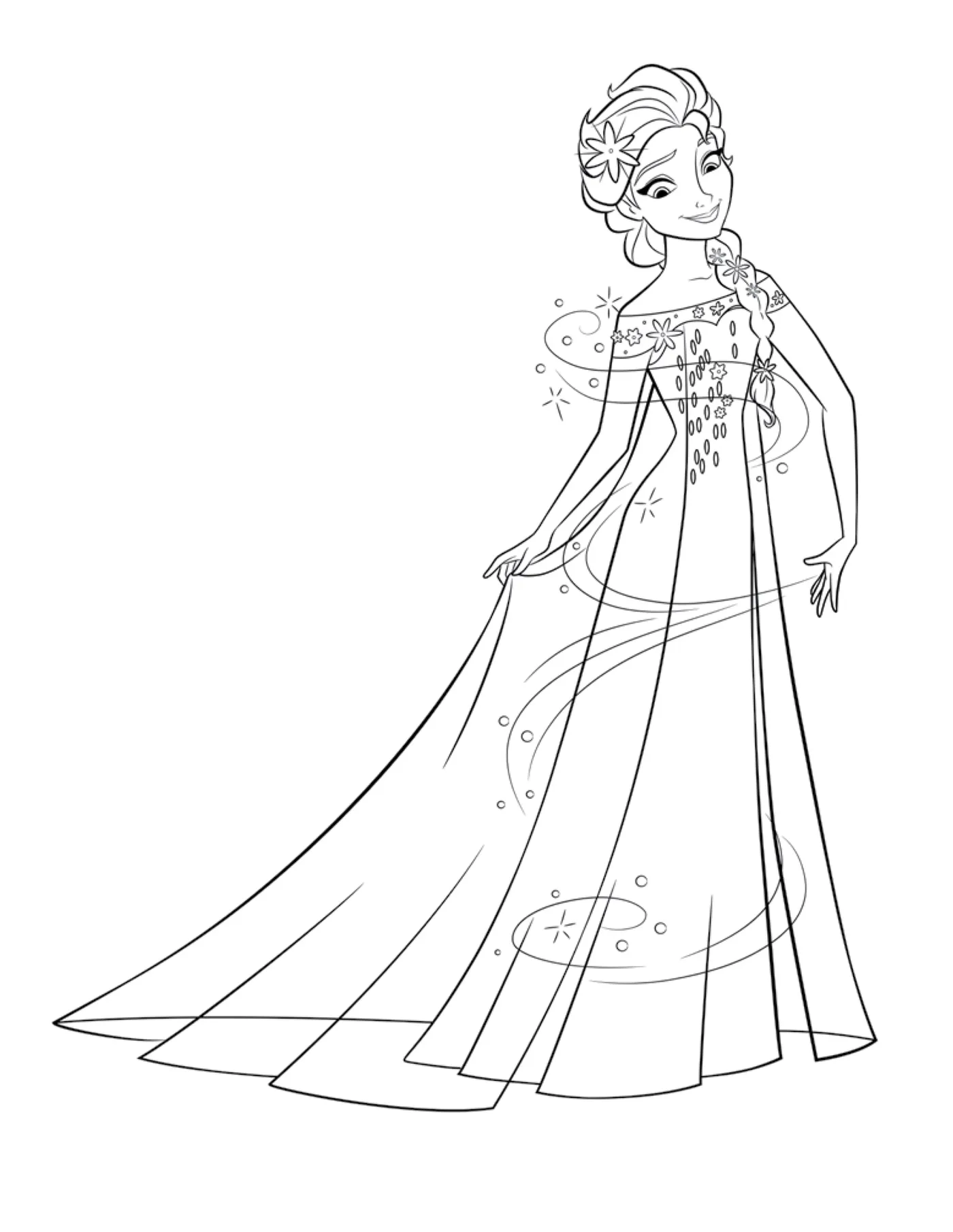 Dibujos para colorear e imprimir Elsa