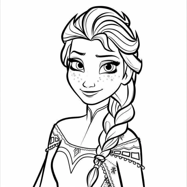 Dibujos para colorear e imprimir Elsa