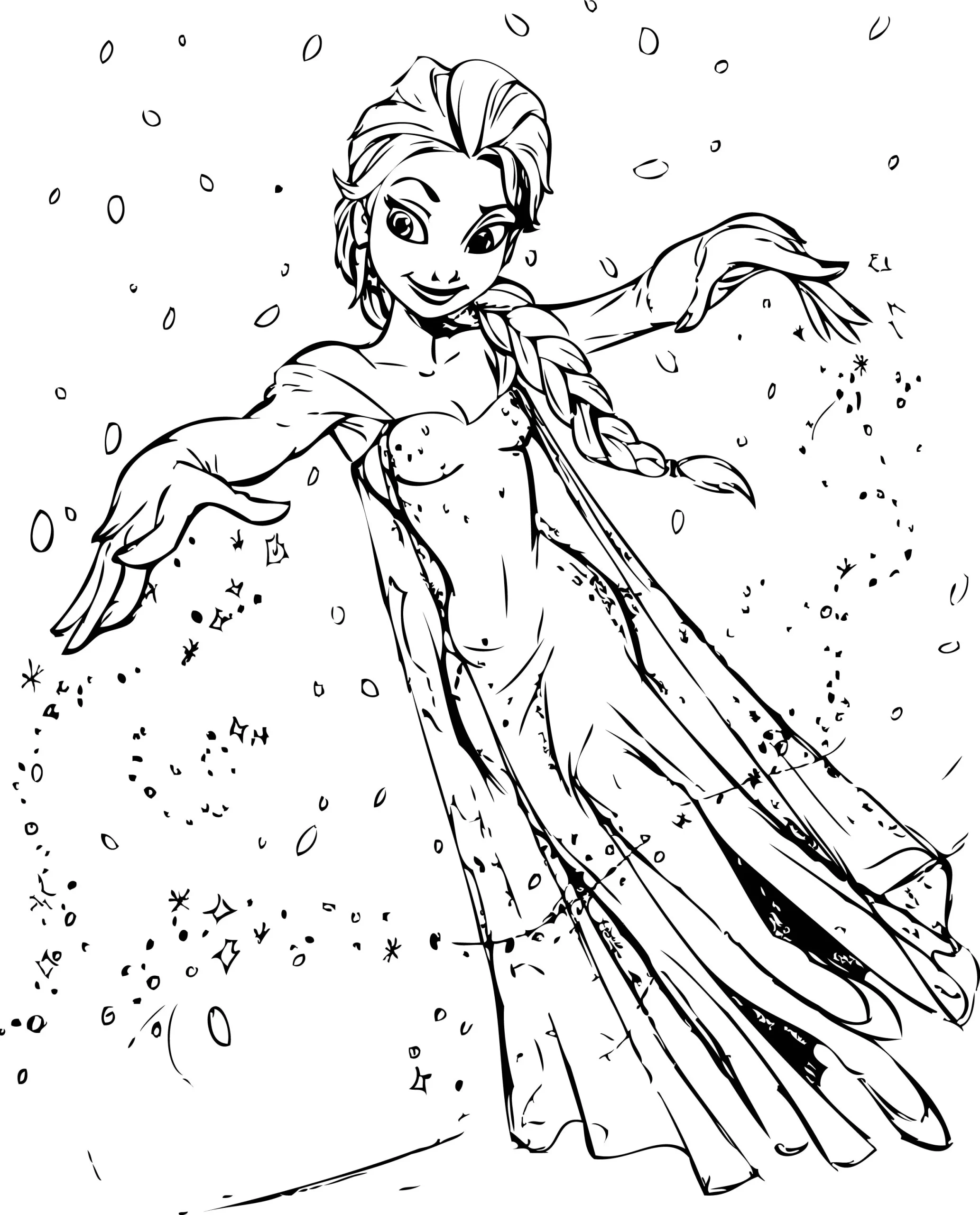 Dibujos para colorear e imprimir Elsa