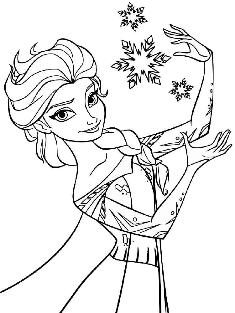 Dibujos para colorear e imprimir Elsa