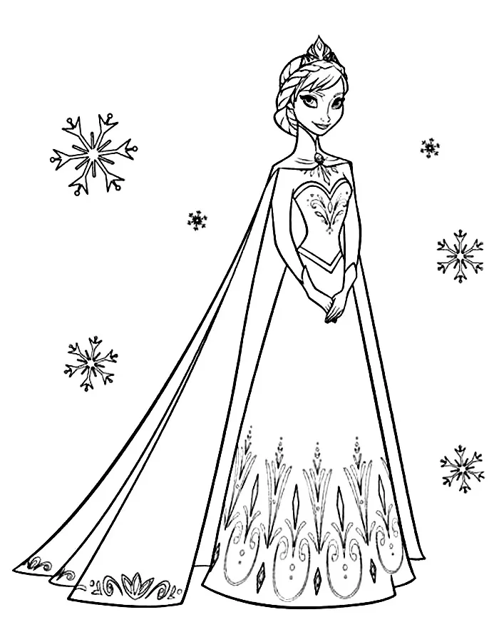 Dibujos para colorear e imprimir Elsa