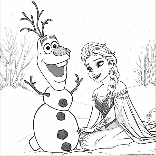 Dibujos para colorear e imprimir Elsa