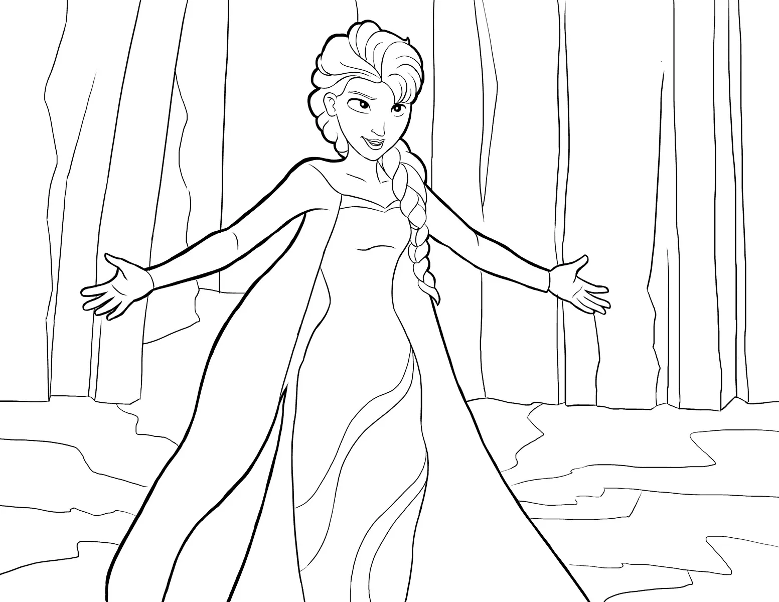 Dibujos para colorear e imprimir Elsa