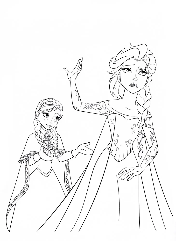 Dibujos para colorear e imprimir Elsa