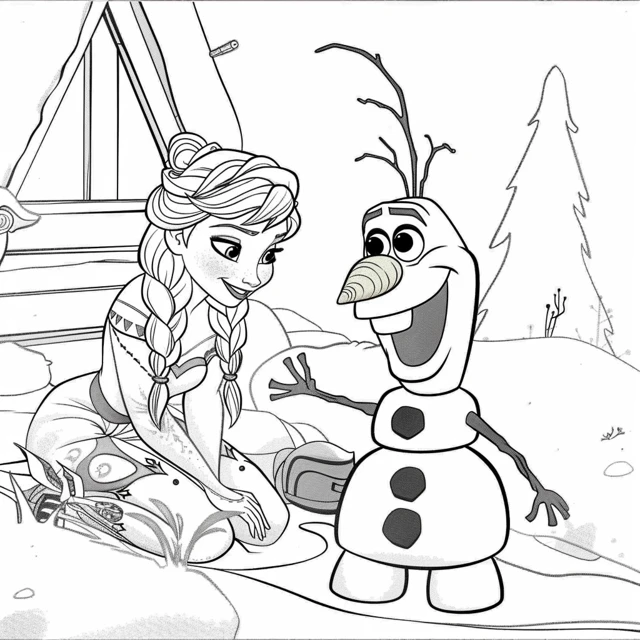 Dibujos para colorear e imprimir Elsa