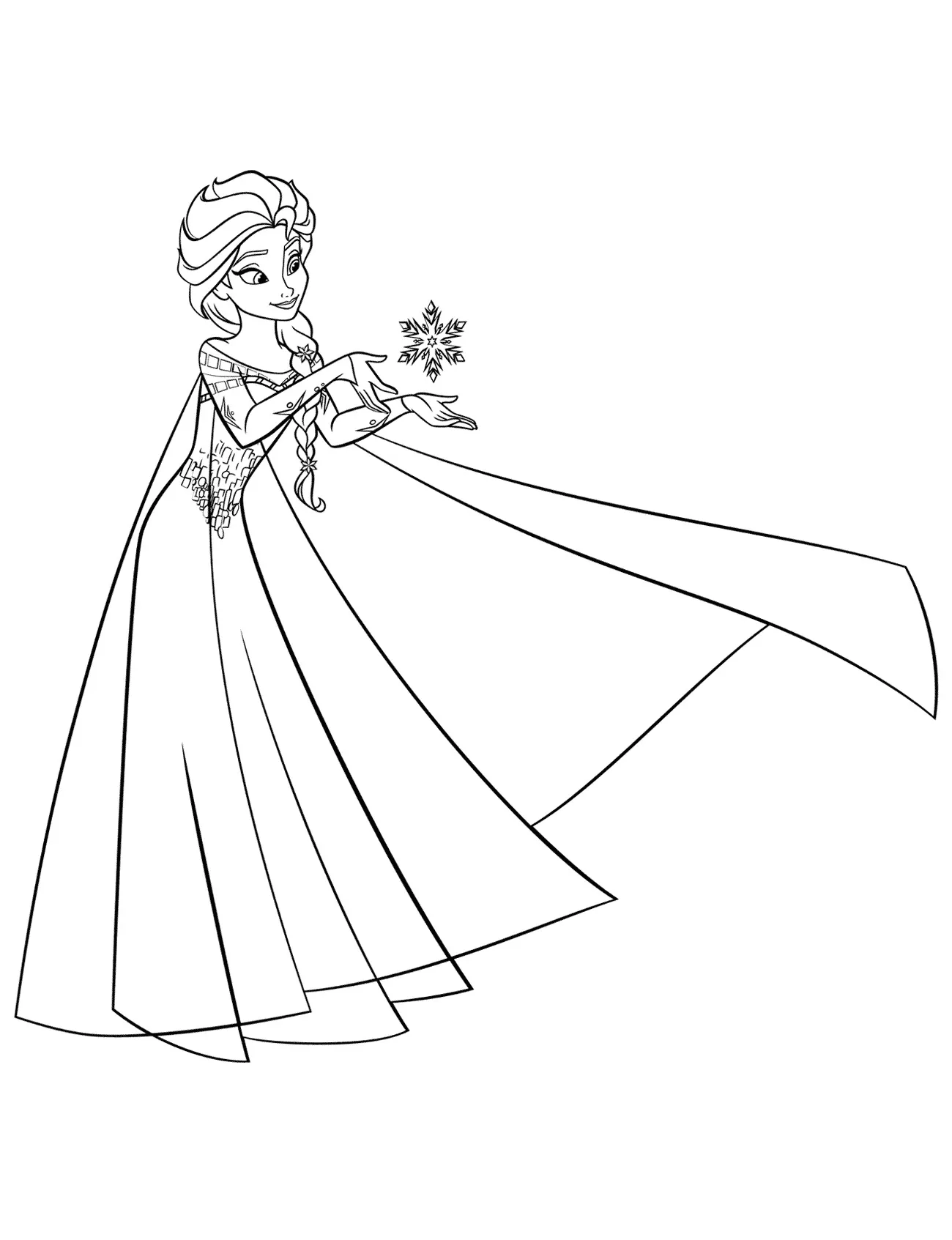 Dibujos para colorear e imprimir Elsa