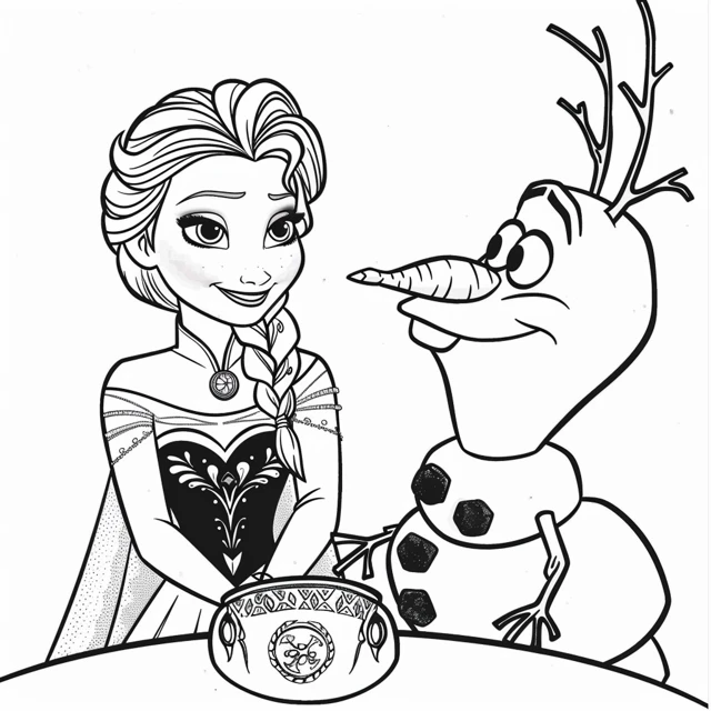 Dibujos para colorear e imprimir Elsa