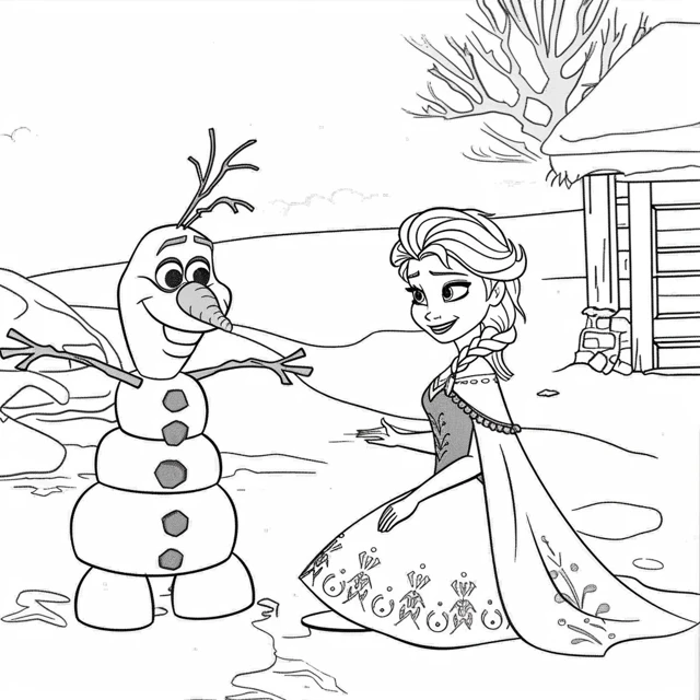 Dibujos para colorear e imprimir Elsa