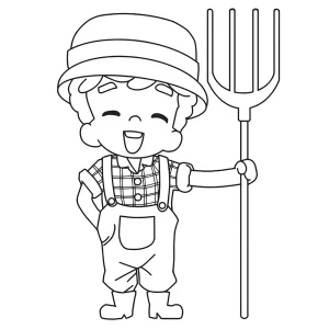 Farmer coloring pages 33