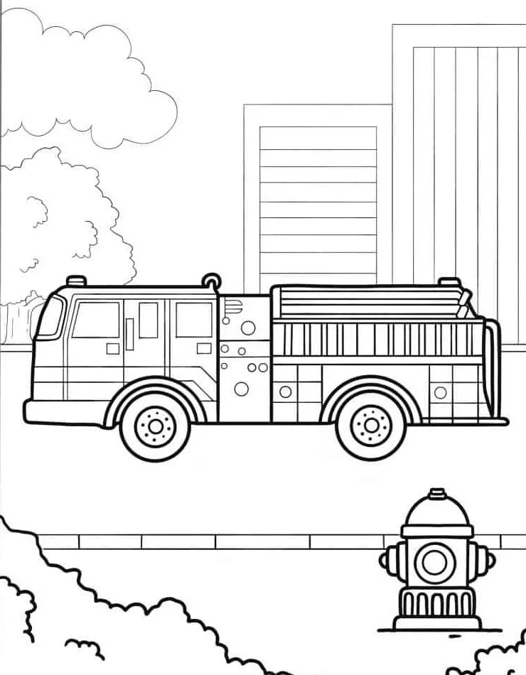 Dibujos para colorear e imprimir Fire Truck