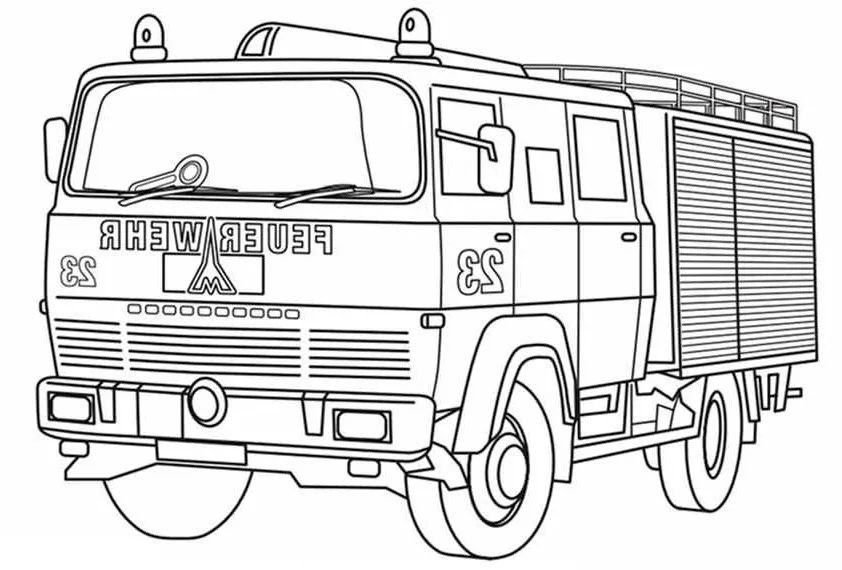 Dibujos para colorear e imprimir Fire Truck