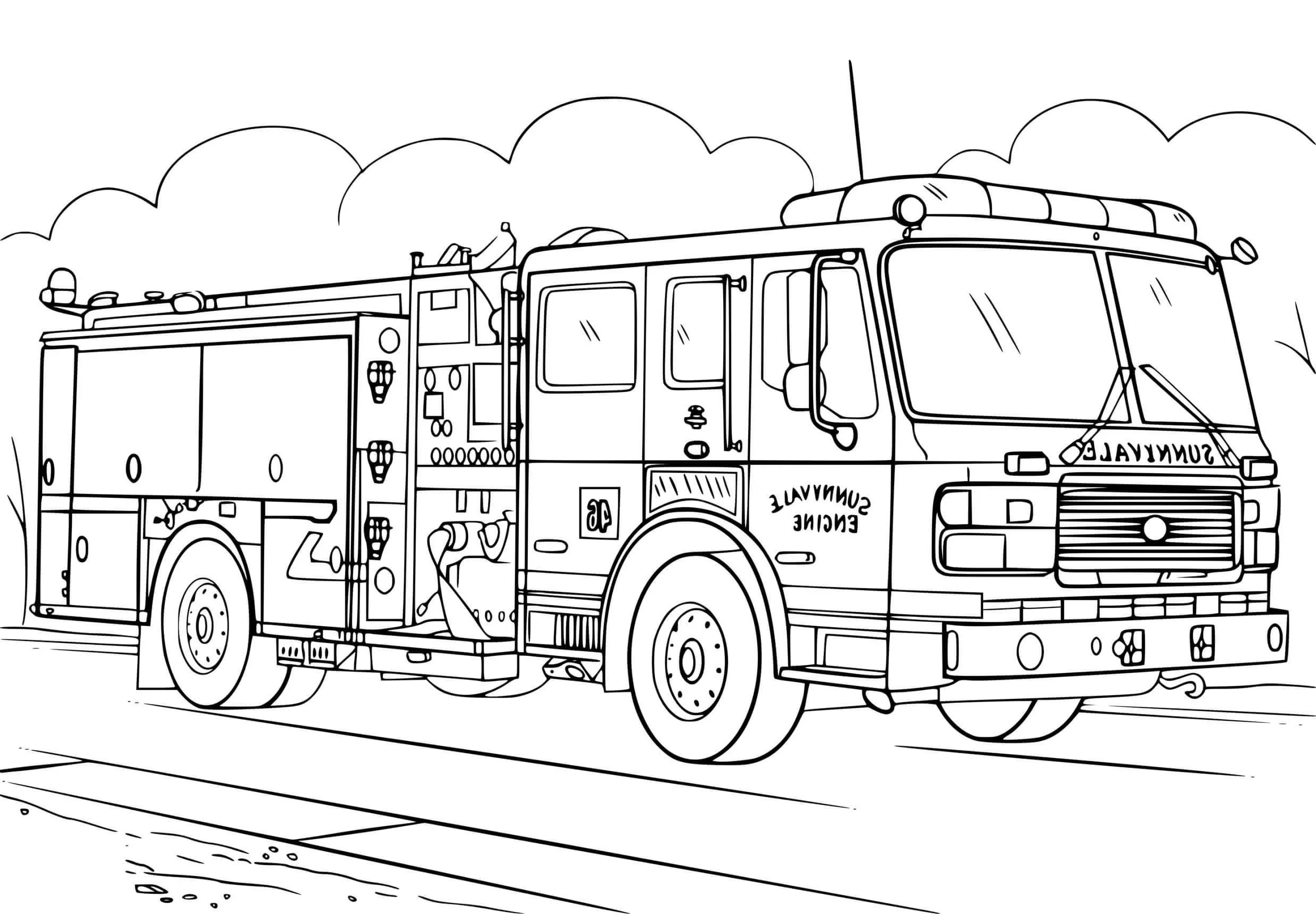 Dibujos para colorear e imprimir Fire Truck