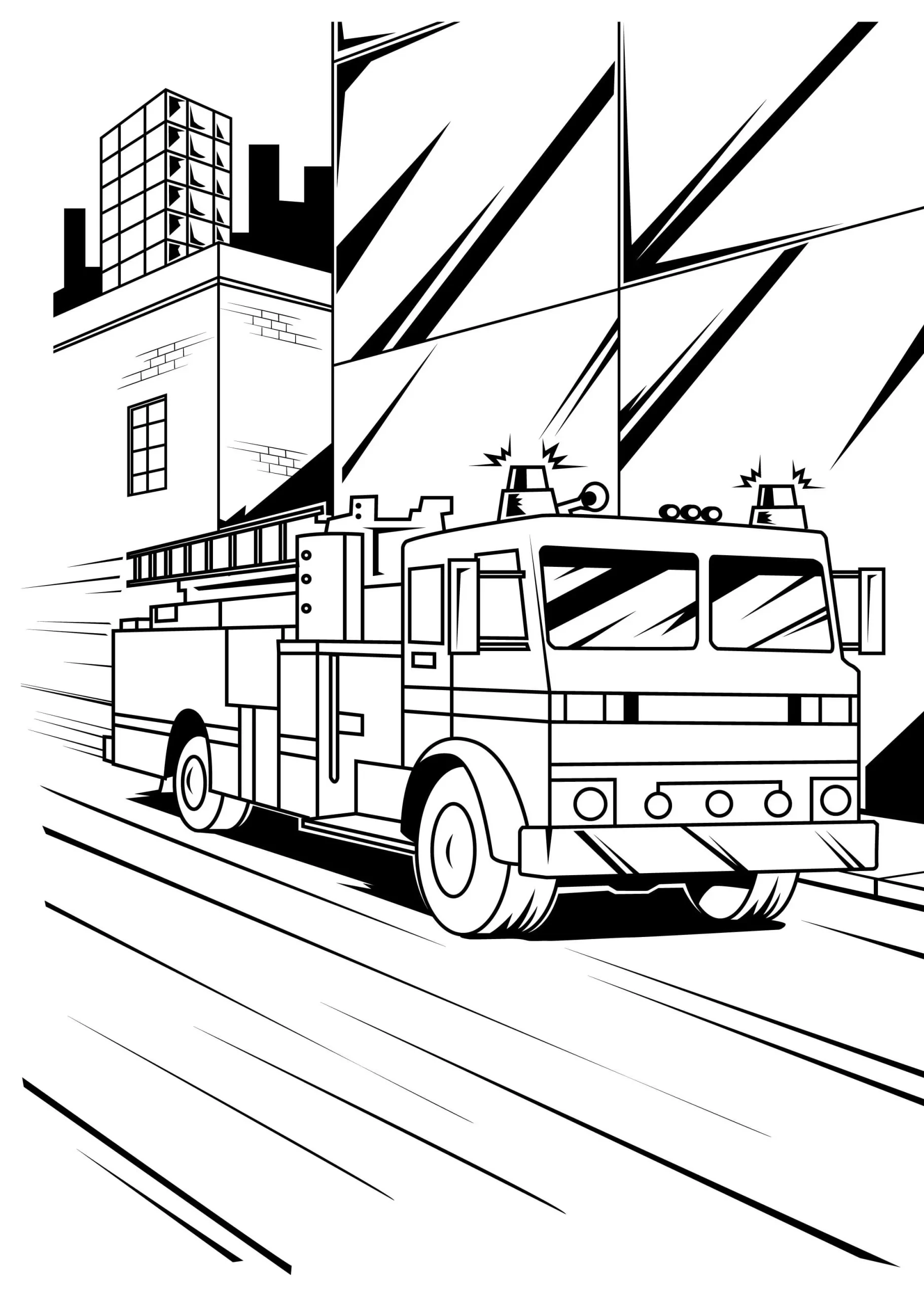 Dibujos para colorear e imprimir Fire Truck