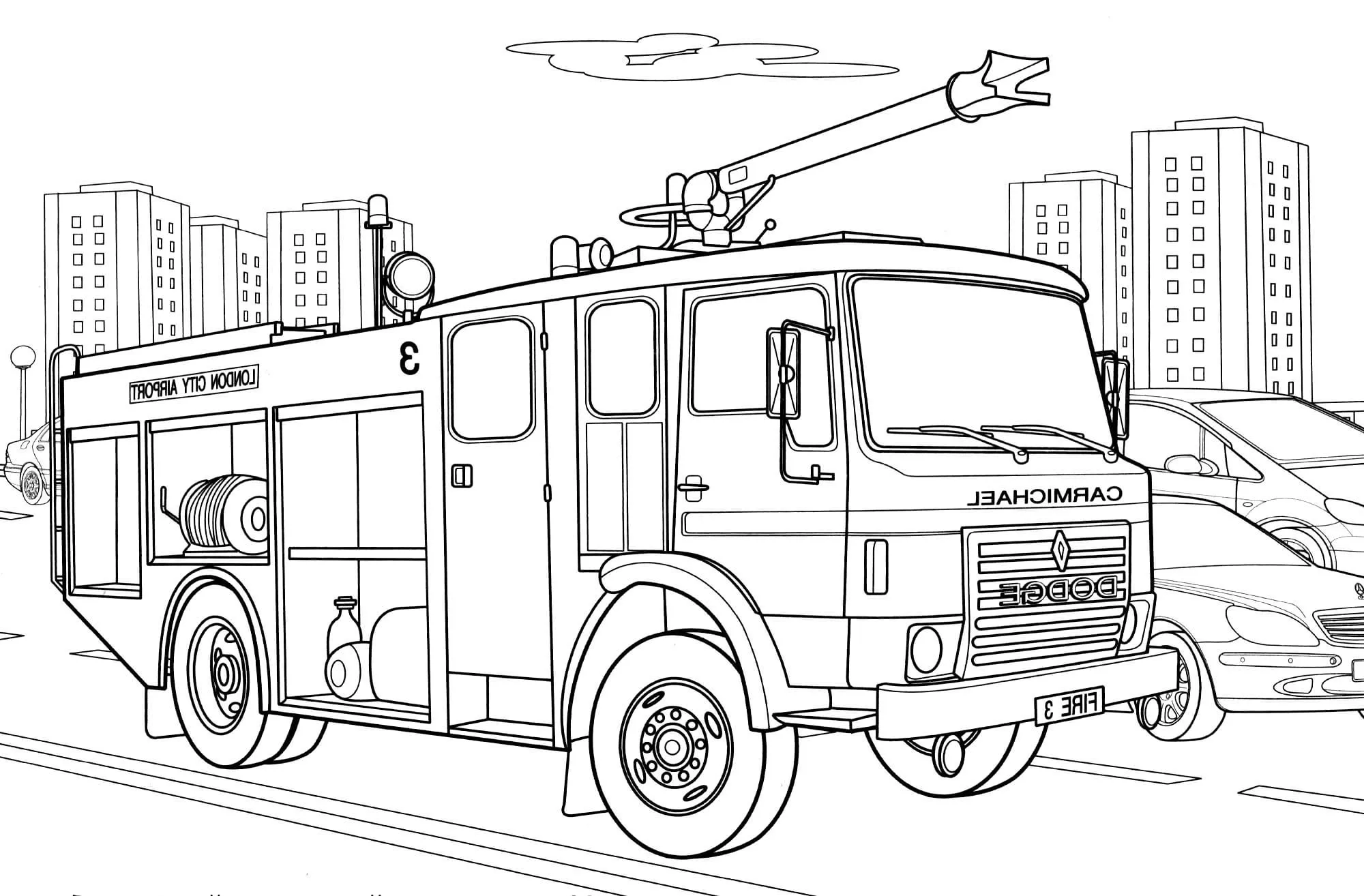 Dibujos para colorear e imprimir Fire Truck