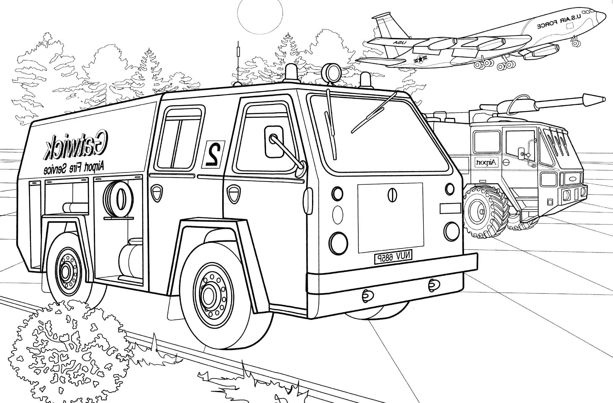 Dibujos para colorear e imprimir Fire Truck