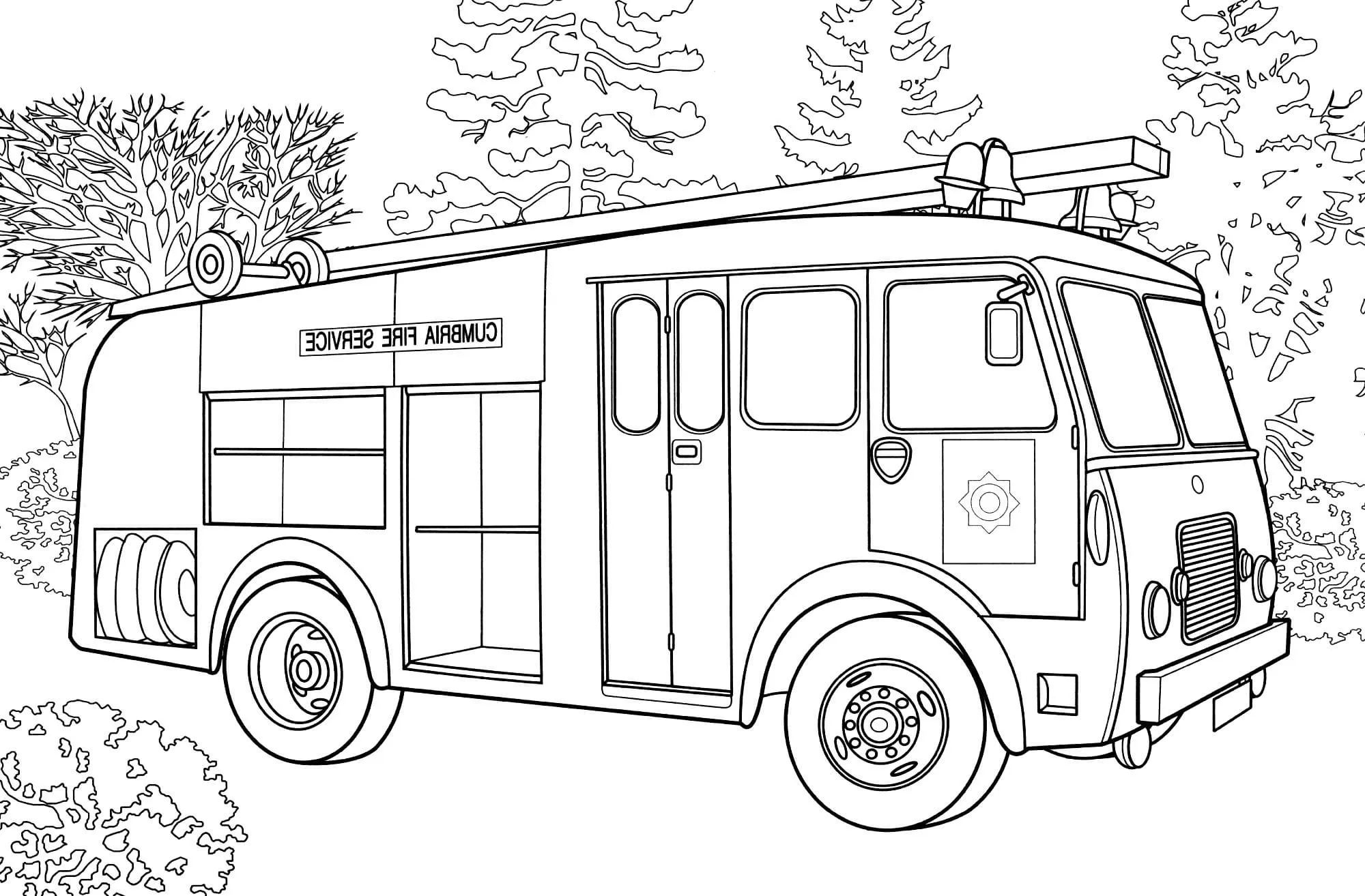 Dibujos para colorear e imprimir Fire Truck