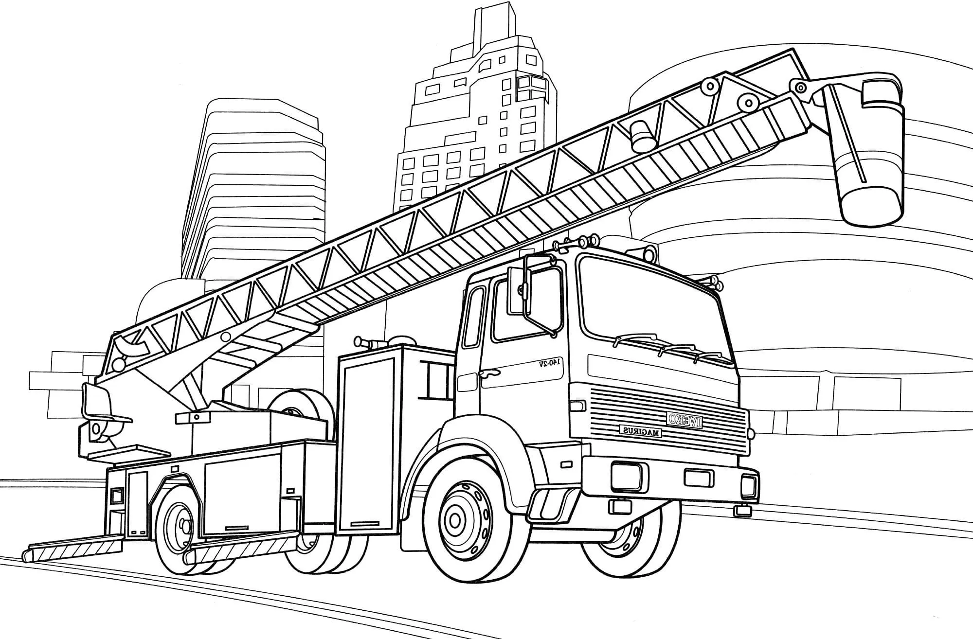 Dibujos para colorear e imprimir Fire Truck