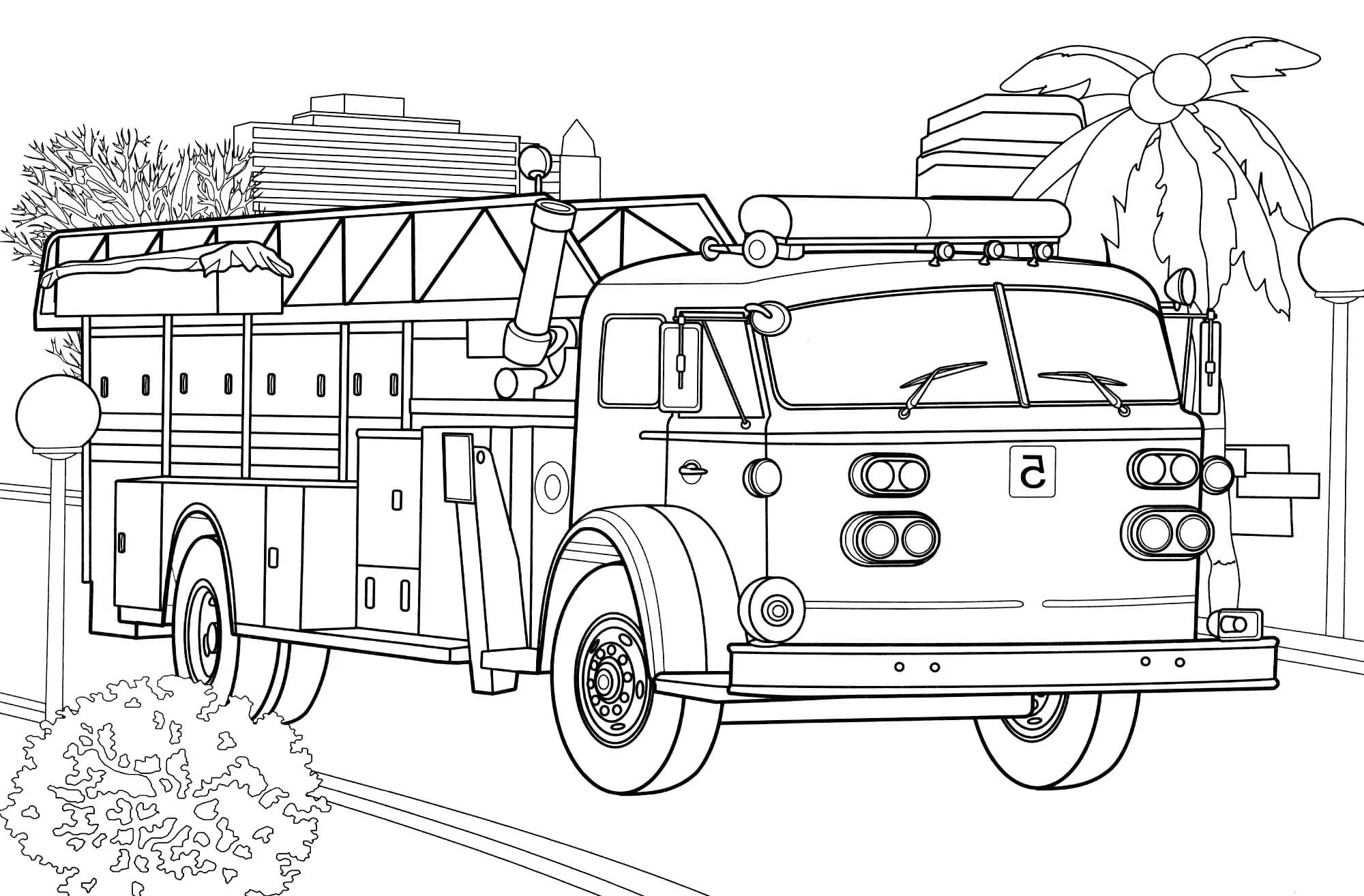 Dibujos para colorear e imprimir Fire Truck