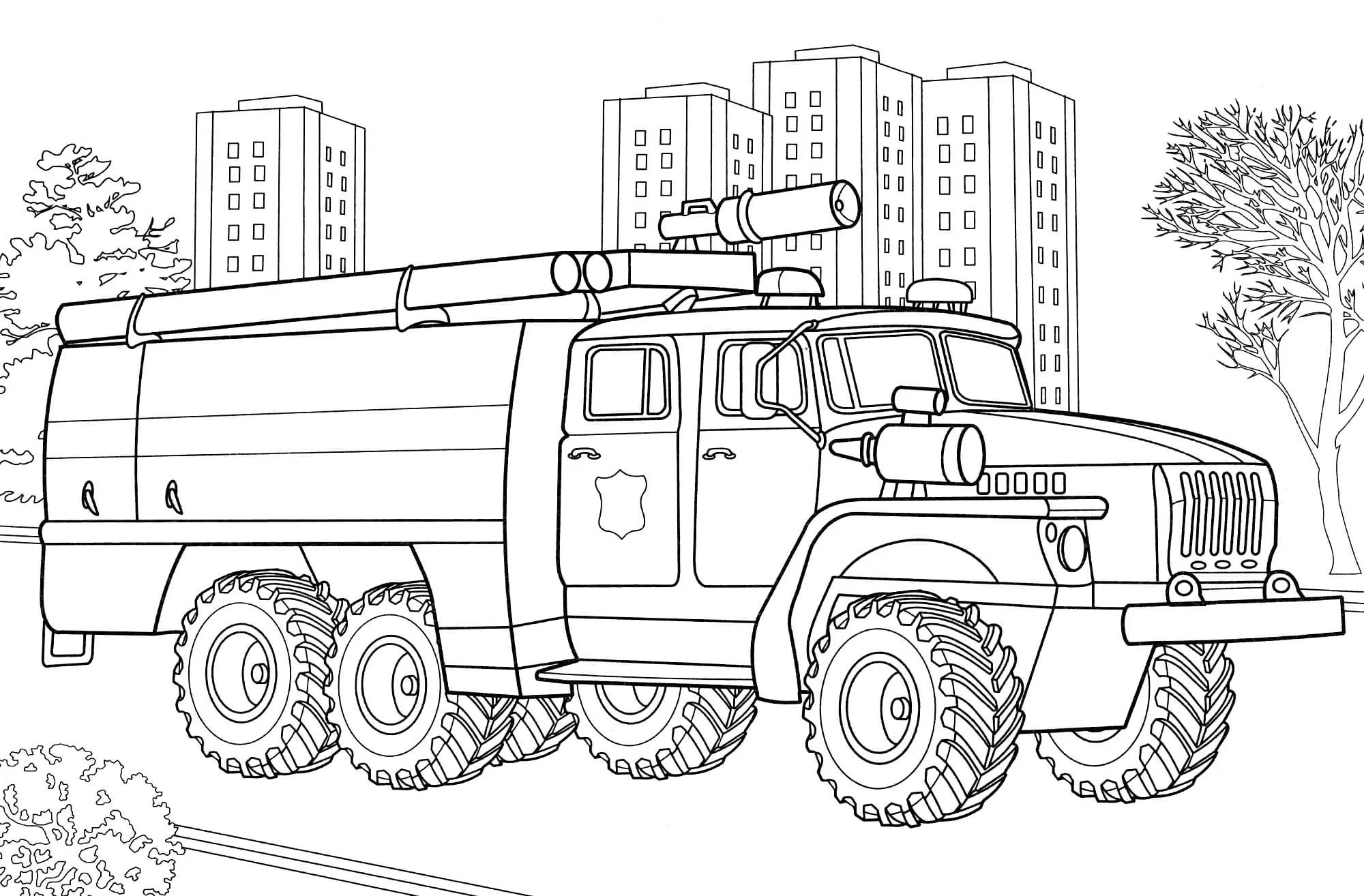 Dibujos para colorear e imprimir Fire Truck