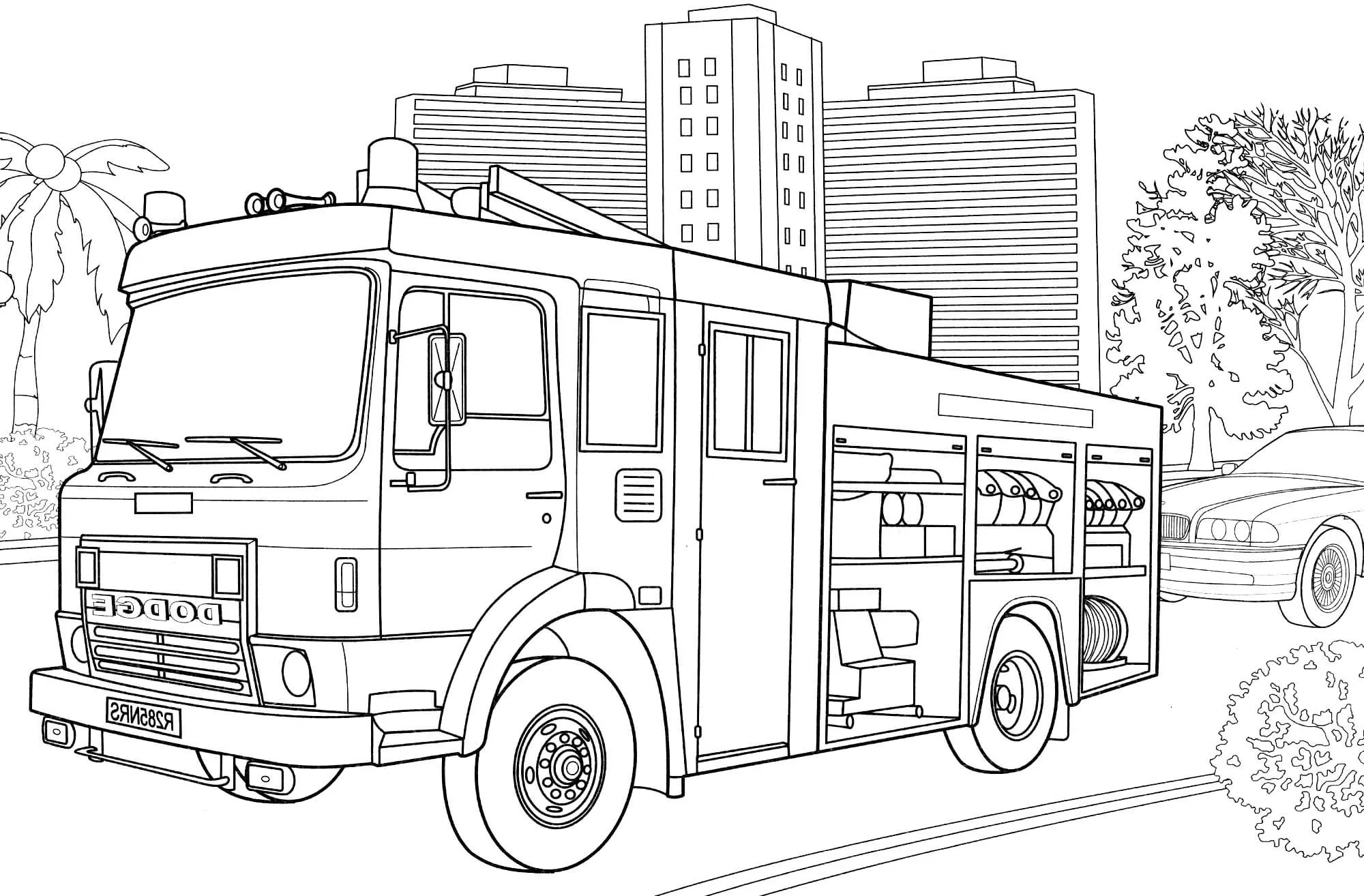 Dibujos para colorear e imprimir Fire Truck