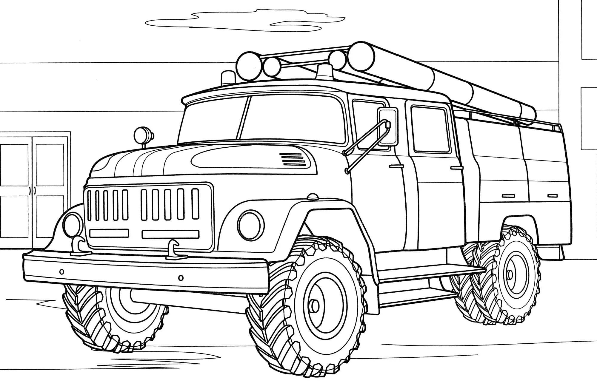 Dibujos para colorear e imprimir Fire Truck