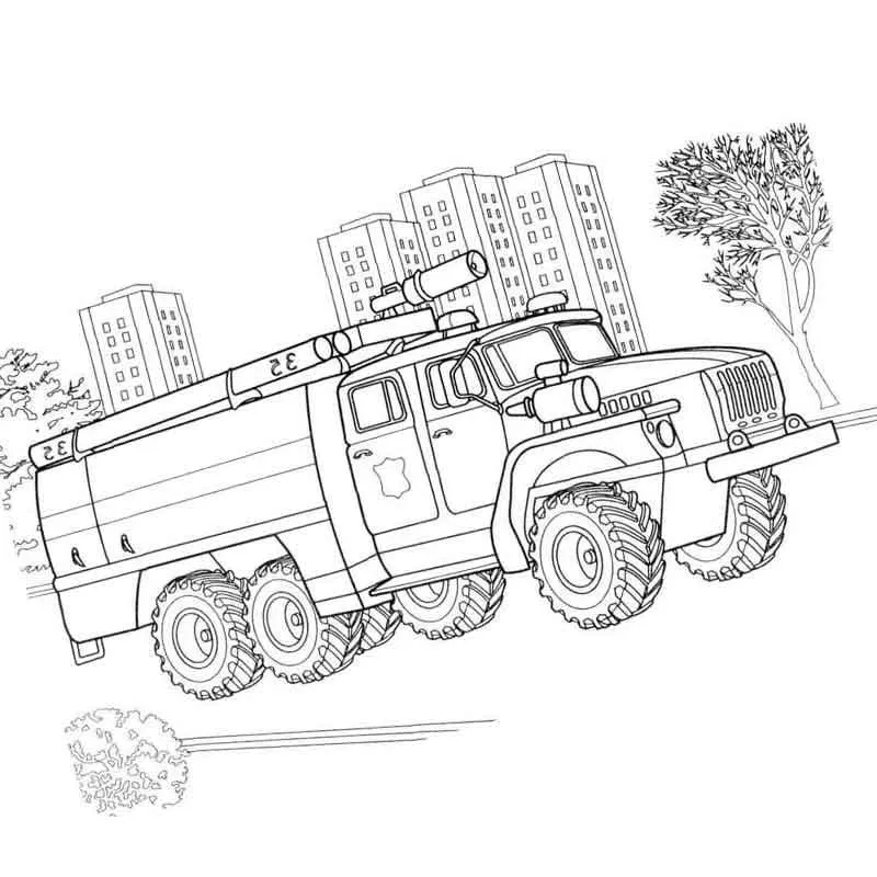 Dibujos para colorear e imprimir Fire Truck