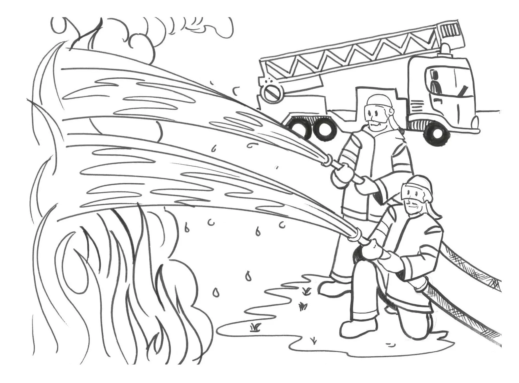 Dibujos para colorear e imprimir Fire Truck