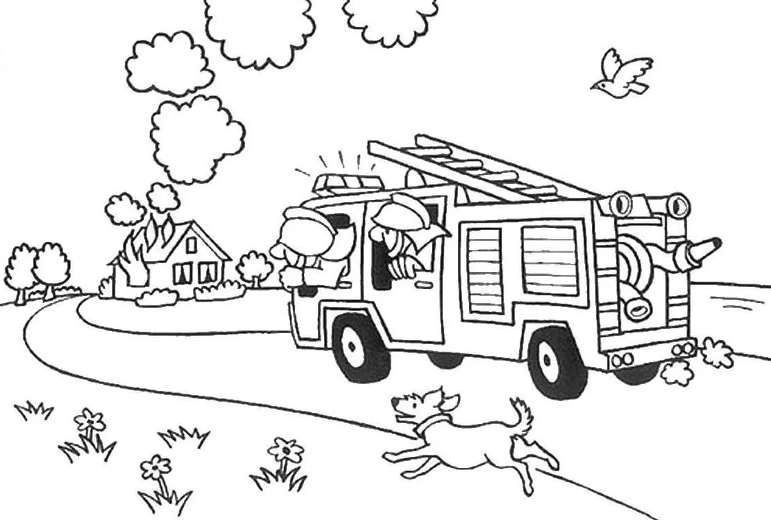 Dibujos para colorear e imprimir Fire Truck