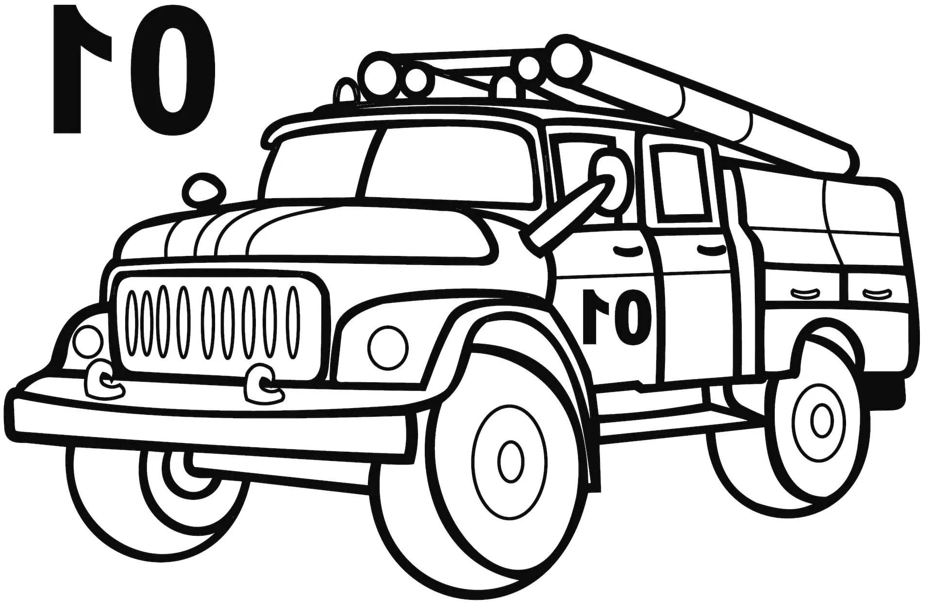 Dibujos para colorear e imprimir Fire Truck