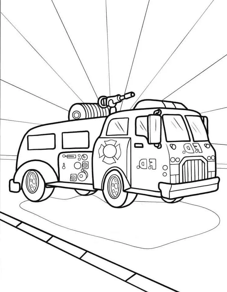 Dibujos para colorear e imprimir Fire Truck