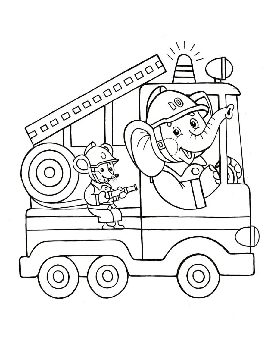 Dibujos para colorear e imprimir Fire Truck